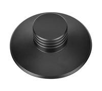 Black LP Turntable Stabilizer, Metal Disc Clamp for Record Players, Vibration Reduction & Speed Stabilization Tool for Improved Audio Fidelity and CD Ripping