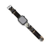 Black Luck Cat Money Dollar Funny Silicone Watch Band 42mm/44mm