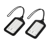 BLACK LUGGAGE TAG HOLDER 2PCS