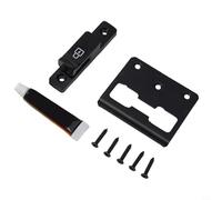 Black Luminous Barn Door Latch Lock for Sliding Doors - Zinc Alloy Electroplated Modern Minimalist Style Glow-in-the-Dark Functionality for 90°/180° Locking Includes Screws (3# 90 °)
