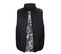 (Black, M) 40-60 Electric Heated Waistcoat 5 Zone Heating Jacket USB Warm Up Cloth Winter Body Warmer