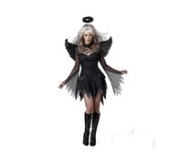 (Black , M) Halloween Women's Dark Angel Demon Costume Party Cosplay