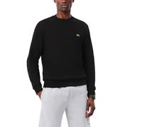 (Black, M) Lacoste Mens Sweatshirt Crew Neck Fleece Brushed Cotton Winter Jumper