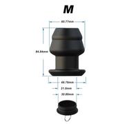 (black, M+lid) Hollow Butt Plug dilation Anus Expansion Ass Dilator Female Pussy Expander Toy For Men