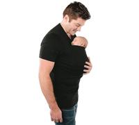 (Black, M) Men's Kangaroo Dad T-shirts Baby Carrier T-shirt