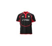 (Black, M) New Men'S 'New Cooldry' Wales Welsh Feathers/Dragon Collared Rugby T Shirt