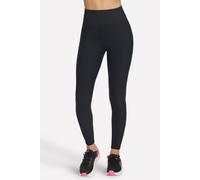 (Black, M) Skechers Performance GOFLEX Rib Nylon Women's Black Sports Leggings