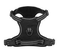 (black, m) vidaXL Dog Harness with Lead and Collar Adjustable Dog Vest Harness Pink XL