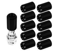 Black M12x1.5 Aluminium Alloy Car Wheel Nut Covers Set for Hub