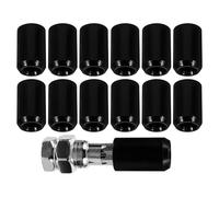 Black M12x1.5 Car Wheel Nut Covers Aluminium Alloy for Bolt Tires