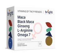 Black Maca, Andean Maca, Ginseng, L-Arginine, Omega 7 - SmartAbsorb™ | for Energy, Vitality and Circulation | 28 Daily sachets