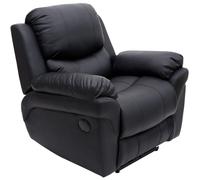 (Black) Madison Electric Bonded Leather Automatic Recliner Armchair Sofa Home Lounge Chair