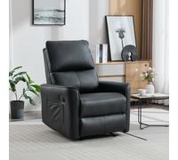 More4Homes Madrid Manual Recliner Air Leather Chair (Black)