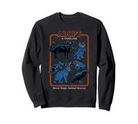 Black Magic Animal Rescue Blue Retro Funny Adult Humor Sweatshirt
