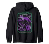 Black Magic Animal Rescue Purple Retro Funny Adult Humor Zip Hoodie