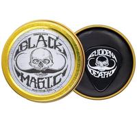 Black Magic Sudden Death Mustache Wax | Hide Grey Hair | Strong Hold | 1 oz Tin | No Heat Source Required | Unscented