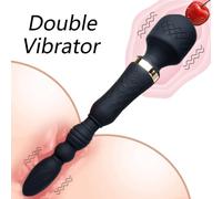 (black) Magic Wand Vibrator Big Heads AV Body Massager G Spot Clitoris Stimulator USB Charging Female Masturbator Sex Toys for Woman