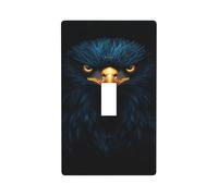 Black Magical Eagle Light Switch Cover Decorative Single Toggle 1 Gang Wall Plate for Kitchen Farmhouse Bedroom Bathroom Art Decor