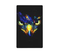 Black Magical Eagle Single Toggle Blank Wall Plate Light Switch Cover Decorative 1 Gang for Kitchen Room Bathroom Size 11.4x7cm
