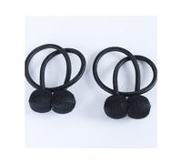 (Black) Magnetic Buckle Straps Clips Home Rope Tiebacks 2Pcs Tie Backs Curtain Holdbacks