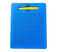 Black Magnetic Drawing Board, Magic Slate, Magnetic Game with Balls and Pen for Boys & Girls, Portable Learning Board for Car & Airplane Trips (Blue)