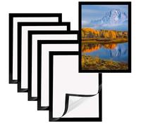 Black Magnetic Photo Frame, 6 Pieces A4 Picture Photo Diamond Art Frames, 32,5 x 23,8 cm Magnetic Diamond Art Frame, Diamond Painting Accessories, for Wall Decoration at Home, Refrigerator, Door