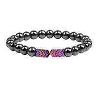 Black Magnetite Slimming Anklet For Men Women Stone Rock Beads Elastic Natural Stone Bracelet Anklet Bn0032 (Camouflage, One Size)