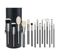Black Makeup Brush set, 15pcs Premium Synthetic Makeup Brushes for Women and Girls, Indispensable Makeup Tools