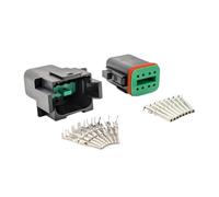 Black Male & Female Waterproof Connector Set for Deutsch DT Series Plug (8 PIN)