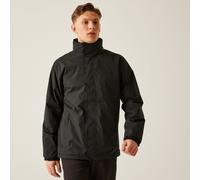 Regatta Ardmore black men's waterproof mesh-lined peach-finish jacket #TRW461