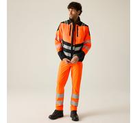 Black male M Regatta Professional Men's Hi-Vis X-Pro Hybrid Jacket Class 2 Black, Size: M