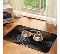 Black Mamba Snake Print,Waterproof Pet Feeding Mat,Cat Dog Placemats for Food and Water, PU Leather Food Mats,40x60cm