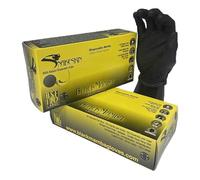 BLACK MAMBA SNAKESKIN Industrial Strength Nitrile Gloves | Powder and Latex Free | Diamond Textured Raised Grip | 8 mil Thickness | Pack of 50 (M)