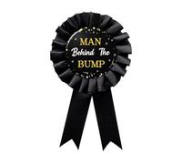 Black Man Behind The Bump Tinplate Badge Pin, Daddy to Be Baby Shower Party Gifts, Gender Reveal New Dad Button Pin Decorations Supplies, Plastic, no gemstone
