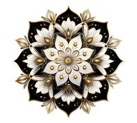 Black Mandala Vinyl Decal Stickers, Cover Marks, Qty:4, 1@ 20cm Tall Ideal for Toilets, Car, Wall or Laptop. 3@ 7cm Tall Ideal for Phone & Cups, Vibrant Buddhism Zen Graphics (Mandala Black)