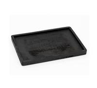 Black Mango Wood Display Candle Tray | Rectangle Wooden Trinket Tray Jewellery Dish | Display Dish For Candles, Jewellery, and Decor - 30x20cm