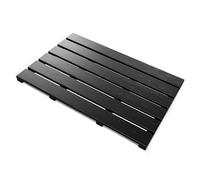 (Black) MantarRaj Bamboo Duckboard Bath Mat Anti Slip Mat Spa Bath Shower Bathroom Decor Bath Mat 60 x 35 x 3 cm