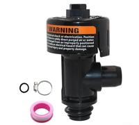 Black Manual High Flow Drain Valve for Pool Filter Systems, Air Relief Vent Compatible with For Clean Clear For Predator For FNS PLUSs For EasyClean Above Ground Spa Cartridge Filter Replacement Parts
