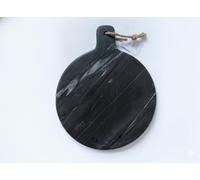 Black Marble Charcuterie Board 42 x 33 x 1 cm - Cheese and Meat Serving Platter - Elegant Natural Stone with Non-Slip Base for Entertaining and Gifting