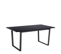 Black Marble Dining Table & Extendable Option - Modern Metal Base Table