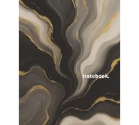 Black Marble & Gold Waves Composition Notebook: Elegant Abstract Design | Wide Ruled | 7.5 x 9.25 in | 110 Pages | Stylish Modern School or Office Notebook