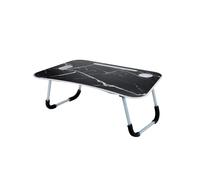 (Black Marble) Laptop Table Stand FoldingDesk Bed Computer