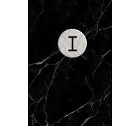 Black Marble Monogram Journal - “I”: I Monogrammed Composition Notebook for Men and Women