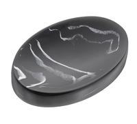 Black Marble Pattern Resin Soap Dish Holder Drainage for Bathroom Household Soap Case Storage Box for Bathroom and Kitchen