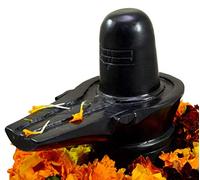 Black Marble Stone shivalingam shivling shivlinga Pindi Black Marble, for Pooja, Shiva Idol and Gift for Others Showpiece -(3inches) 7.5cm (Marble, Black)