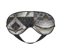 Black Marble Texture Gold Double Sided Sleep Mask, Adjustable Blackout, Silk-Like Eye Mask for Sleeping,Travel, Soft, Breathable, Lightweight Comfortable Blindfold