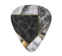 Black Marble Texture Gold Guitar Paddle 12 Pack Guitar Pickup Suitable For Playing Acoustic Guitars, Electric Guitars, Etc.