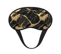 Black Marble Texture Gold Sleep Mask, Eye Mask, Light-Blackout Design Ultra Soft & Comfortable for Men, Women