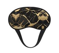 Black Marble Texture Gold Sleeping Mask for Adults Blackout, Comfortable Eye Mask Blocking Light for Travel, Yoga