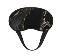 Black Marble with Gold Glitter, Full Eye Covers Light Blocking Eye Masks Blackout Sleep Eye Muffs